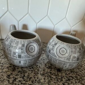 Star Wars Death Star Mugs - Gray and Black